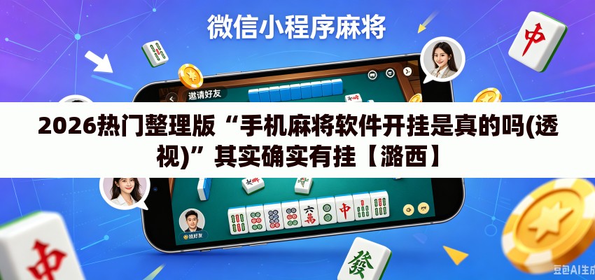 2026热门整理版“手机麻将软件开挂是真的吗(透视)”其实确实有挂【潞西】